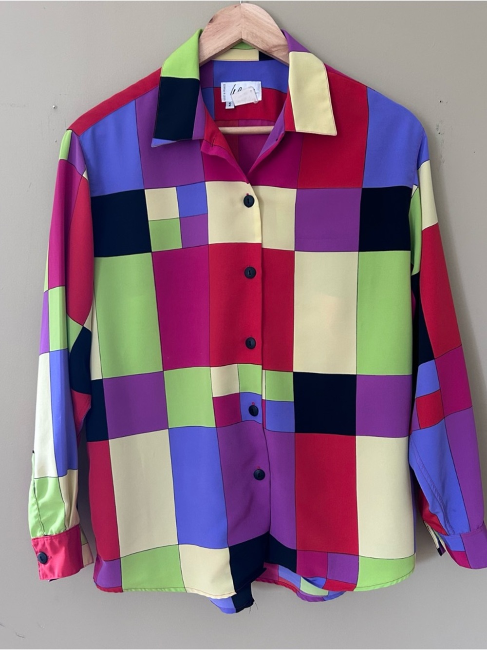 Vintage LE GARAGE MADE IN FRANCE  Multicolored Women’s Blouse